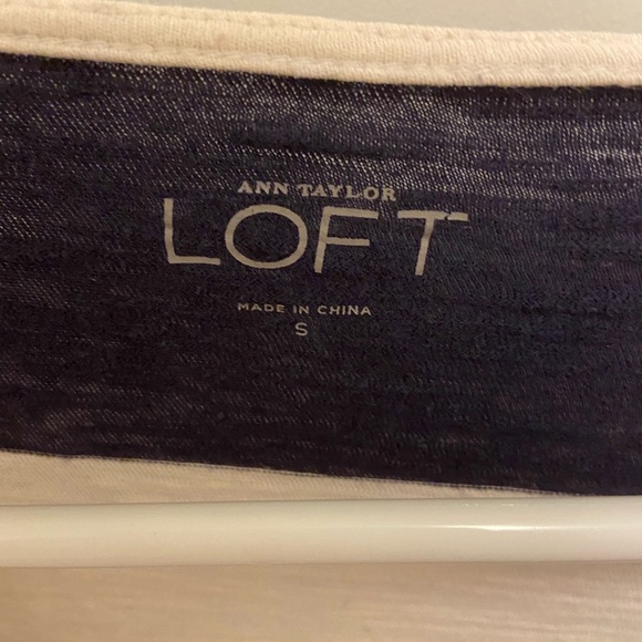 Loft navy and white striped top with sequins - Picture 3 of 3